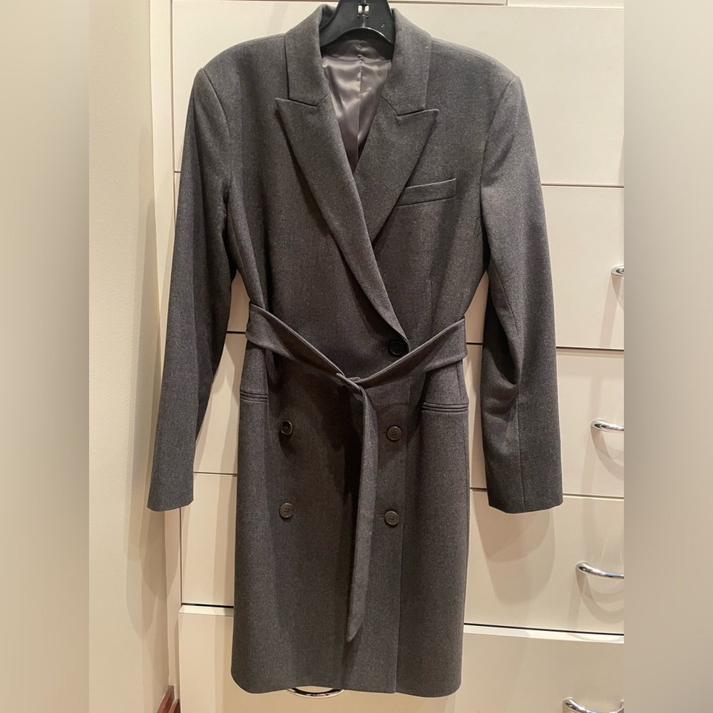 Elegant Gray Double-Breasted dress